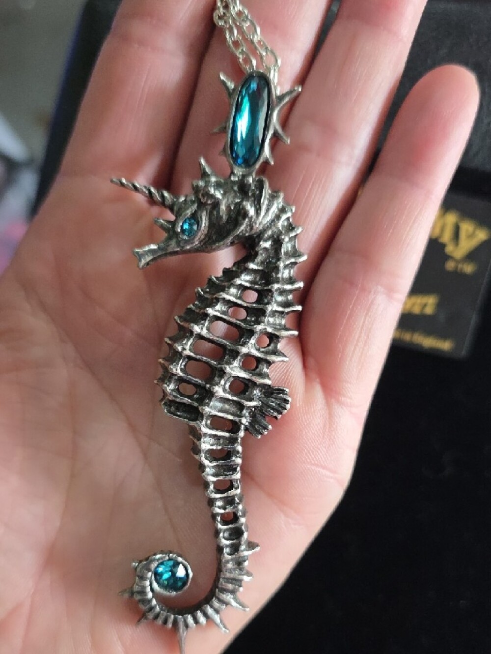 Alchemy of England Aequicorn Pendant Necklace with Blue Gemstones - Picture 2 of 3